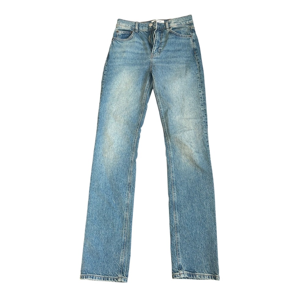 Reformation Straight-Leg Jeans in Medium Blue Wash - Picture 3 of 10